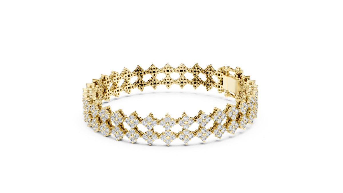 Round Cluster Lab Grown Diamond Bracelet