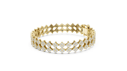 Round Cluster Lab Grown Diamond Bracelet