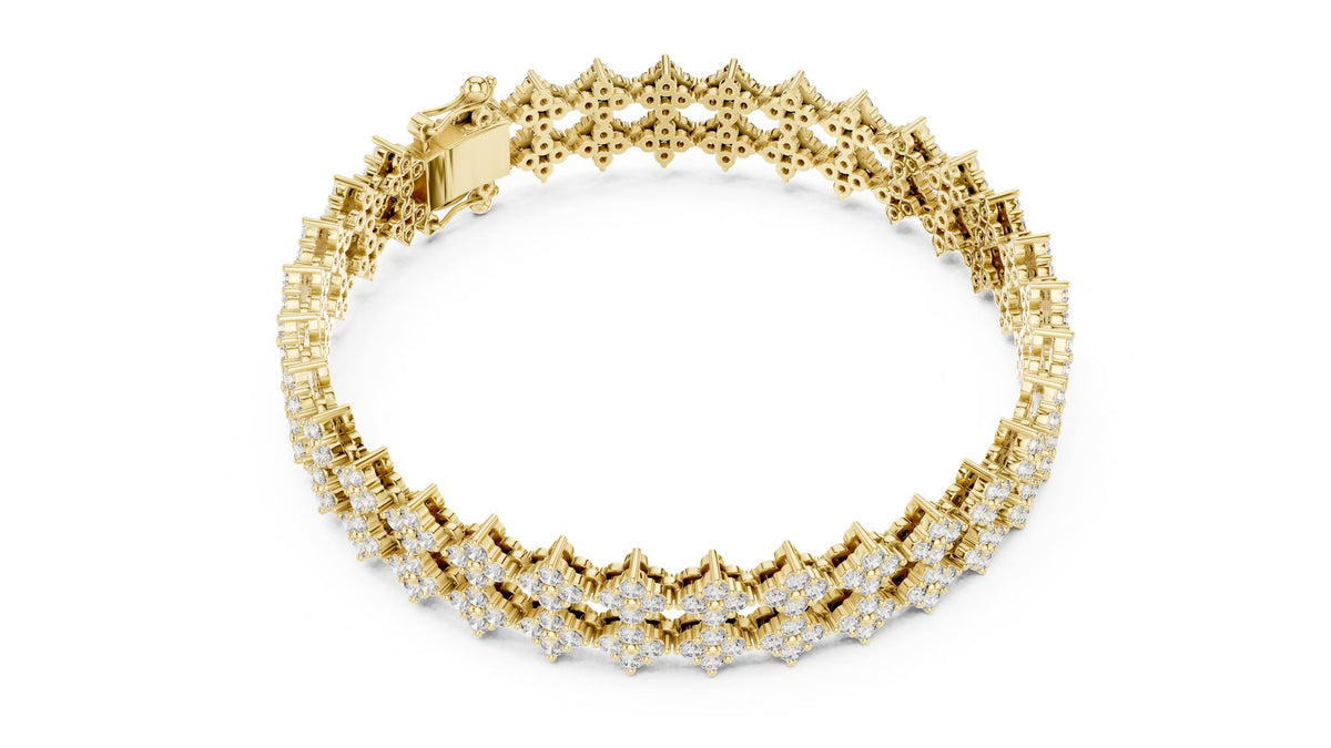 Round Cluster Lab Grown Diamond Bracelet