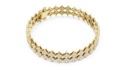 Round Cluster Lab Grown Diamond Bracelet