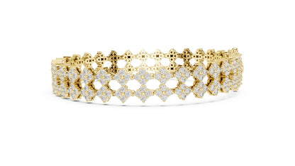Round Cluster Lab Grown Diamond Bracelet