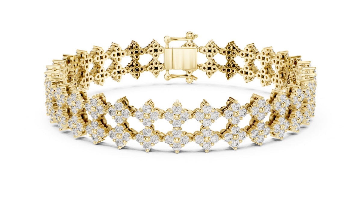 Round Cluster Lab Grown Diamond Bracelet