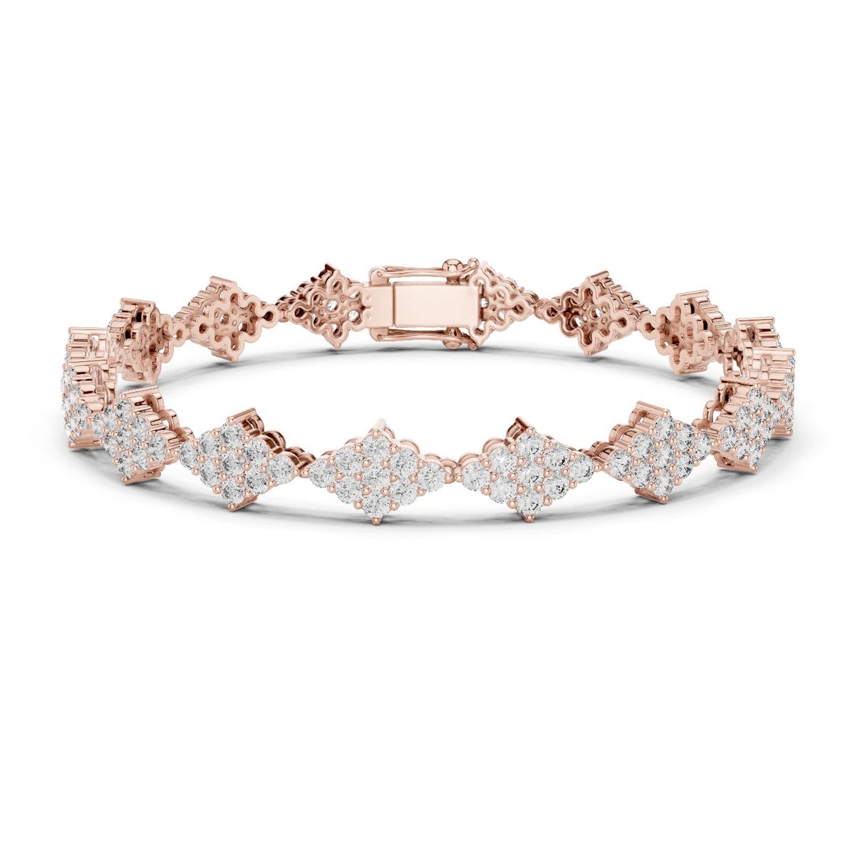 Round Cluster Lab Grown Diamond Bracelet
