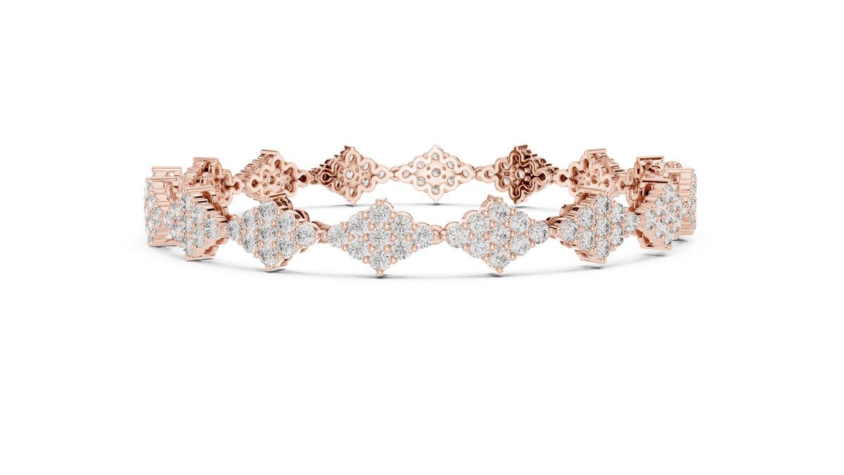 Round Cluster Lab Grown Diamond Bracelet