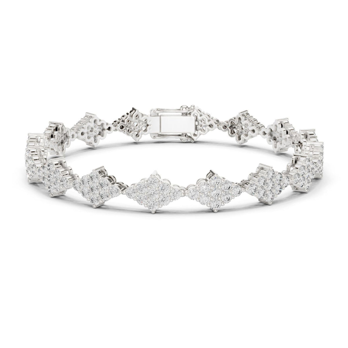 Round Cluster Lab Grown Diamond Bracelet