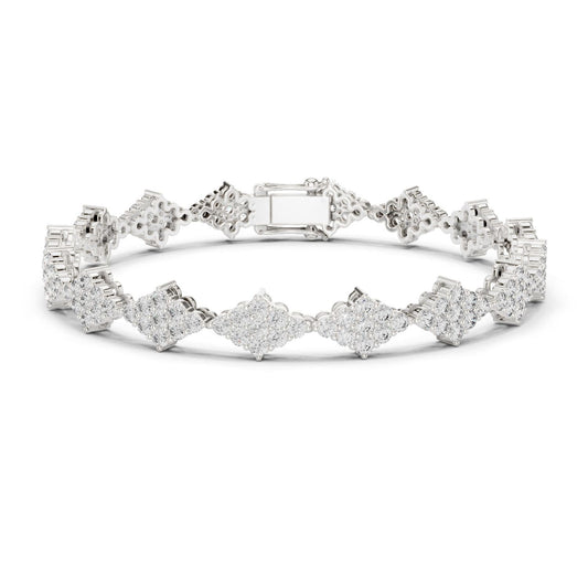 Round Cluster Lab Grown Diamond Bracelet