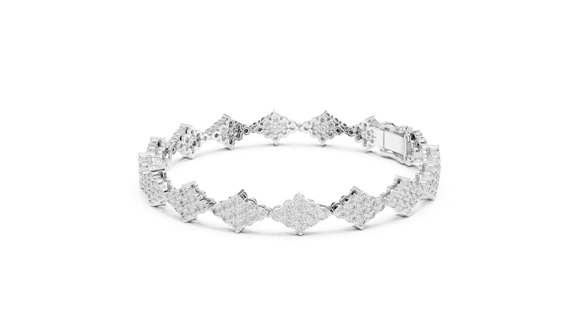 Round Cluster Lab Grown Diamond Bracelet