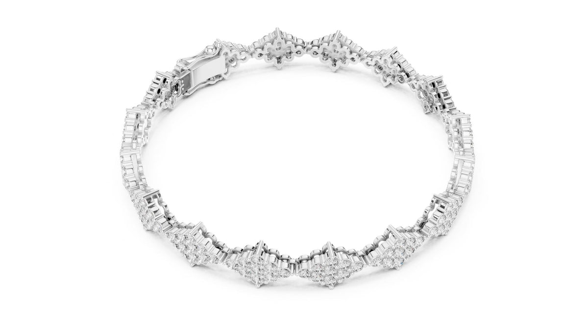Round Cluster Lab Grown Diamond Bracelet