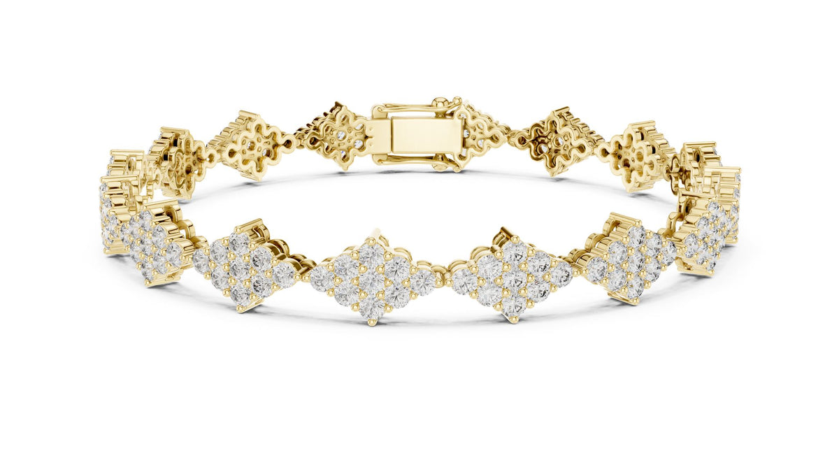 Round Cluster Lab Grown Diamond Bracelet