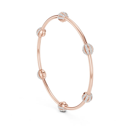 Round Bangle Lab Grown Diamond Bracelet