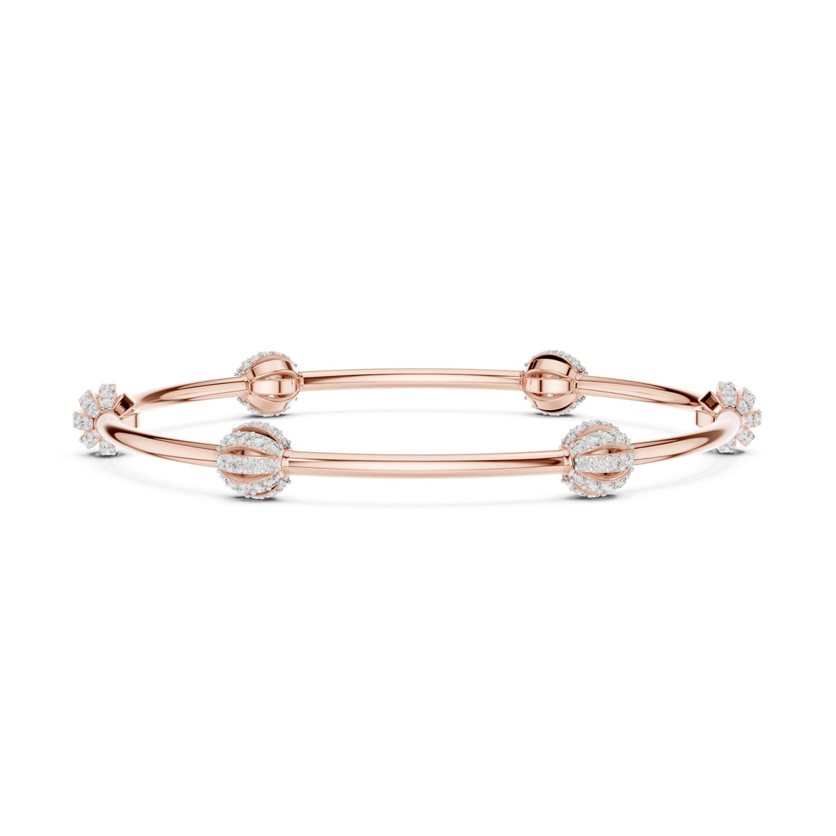 Round Bangle Lab Grown Diamond Bracelet