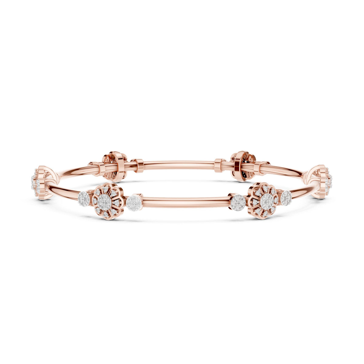 Round Bangle Lab Grown Diamond Bracelet