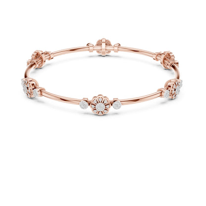 Round Bangle Lab Grown Diamond Bracelet