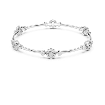 Round Bangle Lab Grown Diamond Bracelet