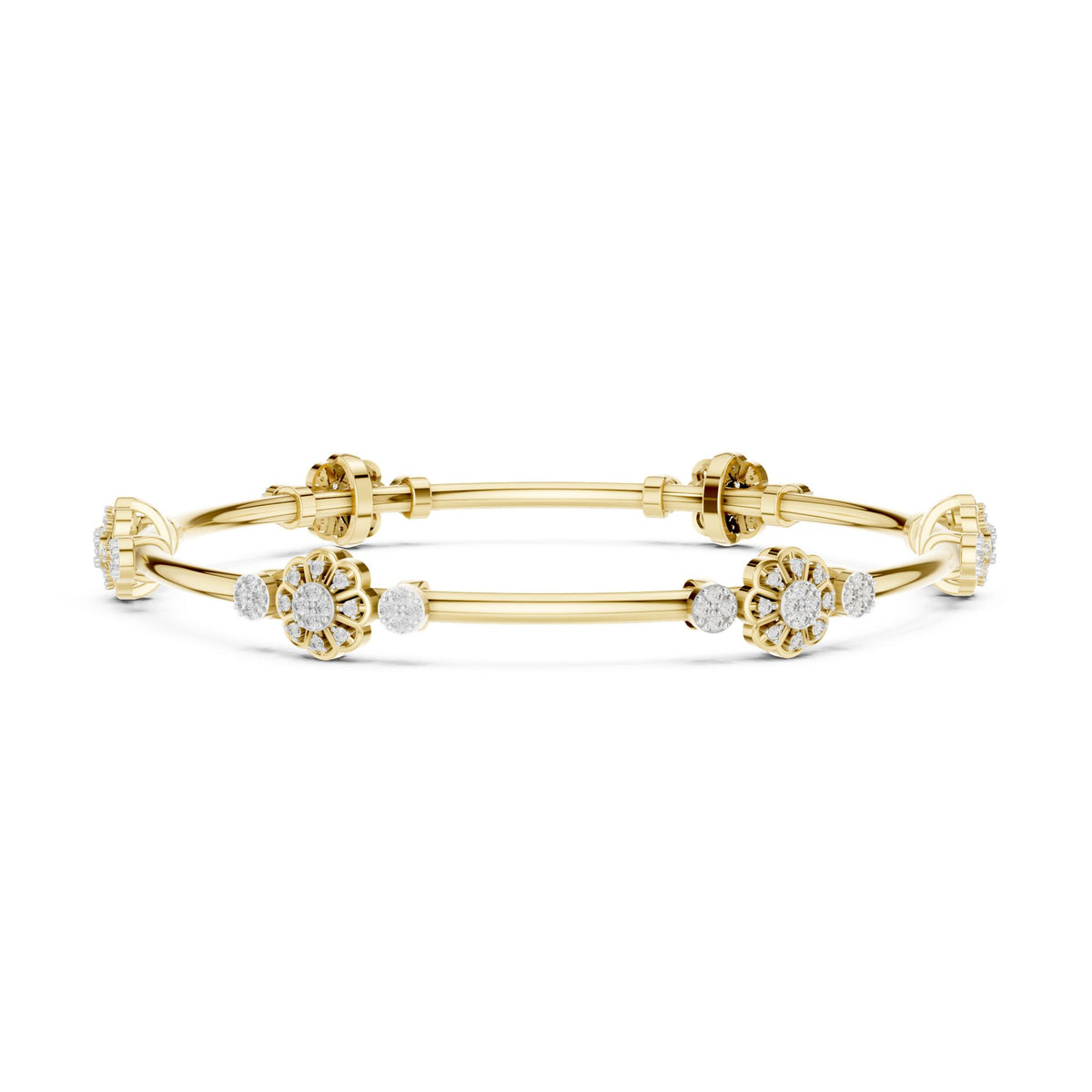 Round Bangle Lab Grown Diamond Bracelet