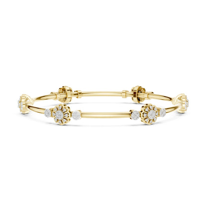 Round Bangle Lab Grown Diamond Bracelet