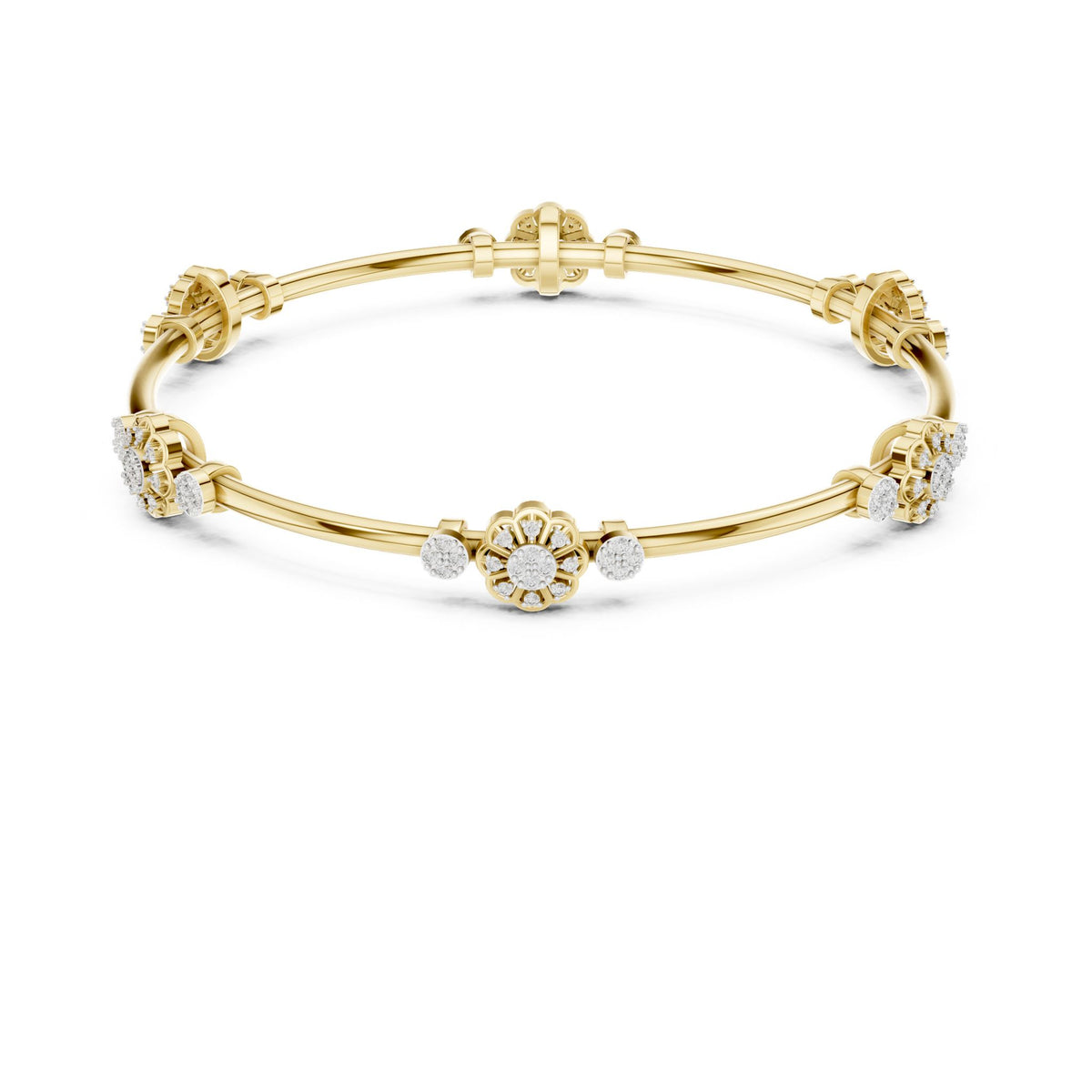 Round Bangle Lab Grown Diamond Bracelet