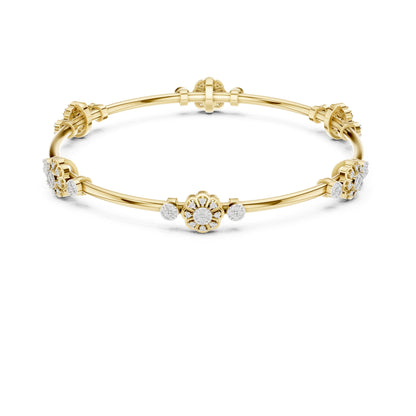 Round Bangle Lab Grown Diamond Bracelet