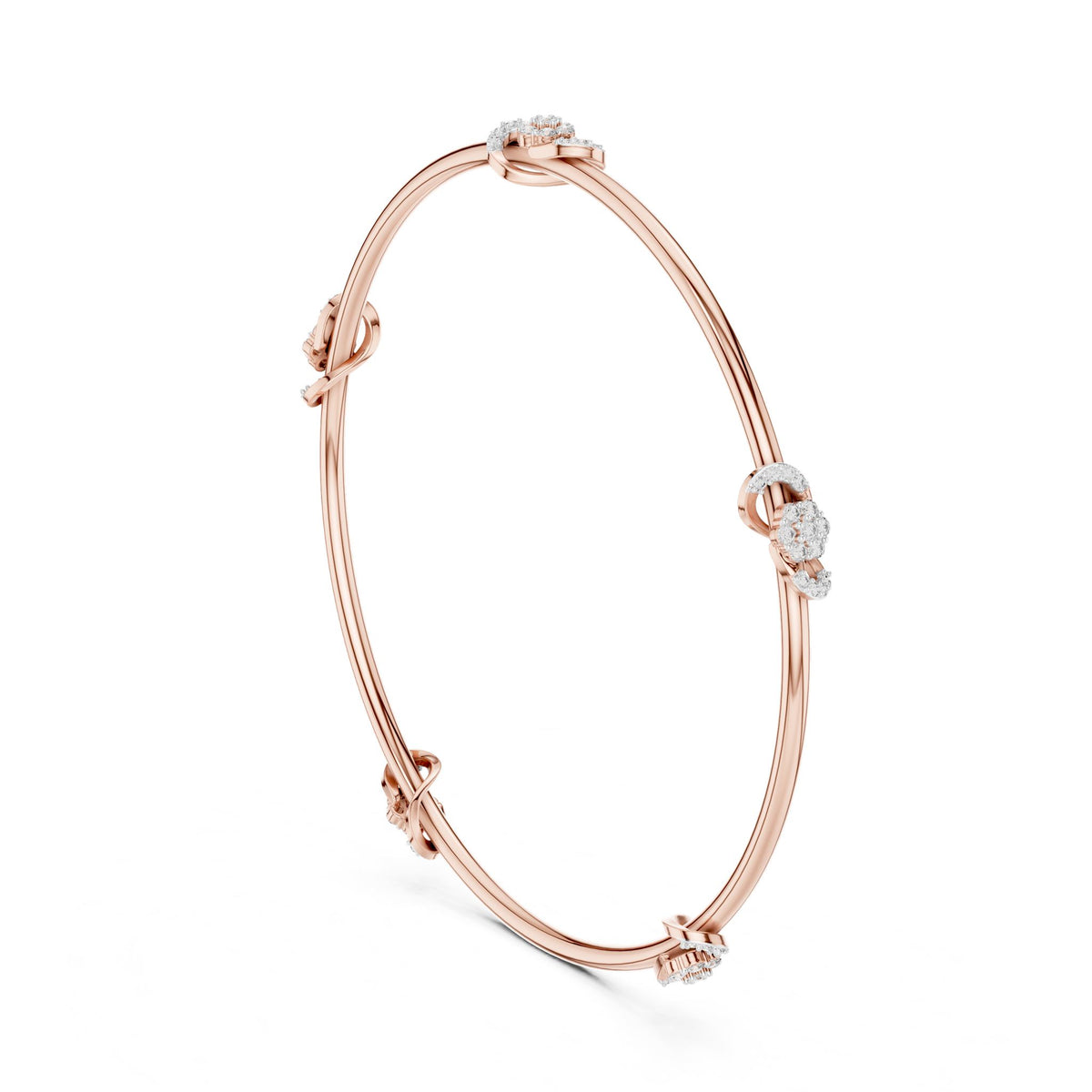 Round Bangle Lab Grown Diamond Bracelet