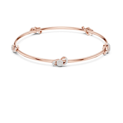 Round Bangle Lab Grown Diamond Bracelet
