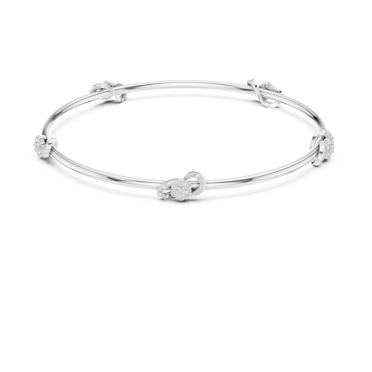 Round Bangle Lab Grown Diamond Bracelet