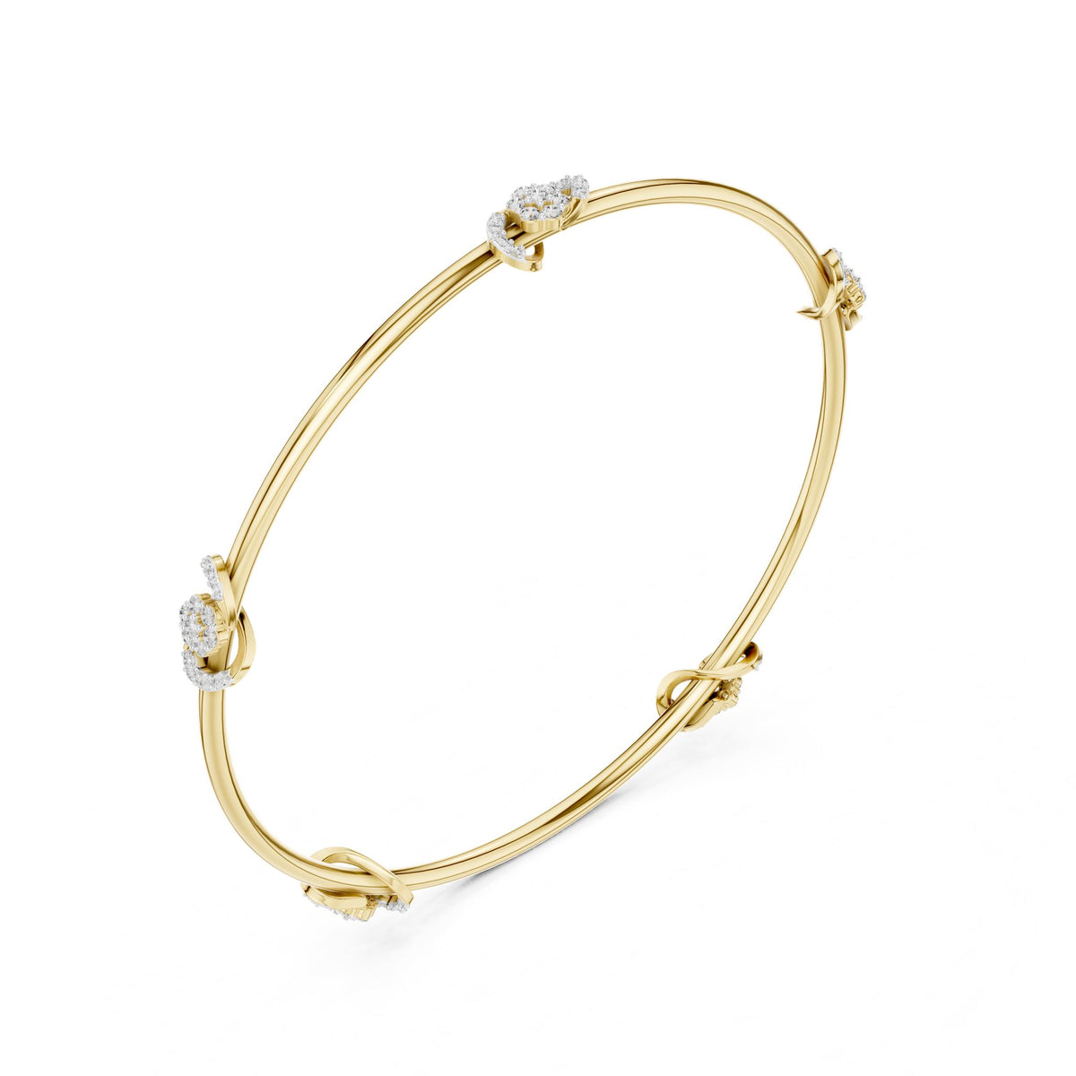 Round Bangle Lab Grown Diamond Bracelet