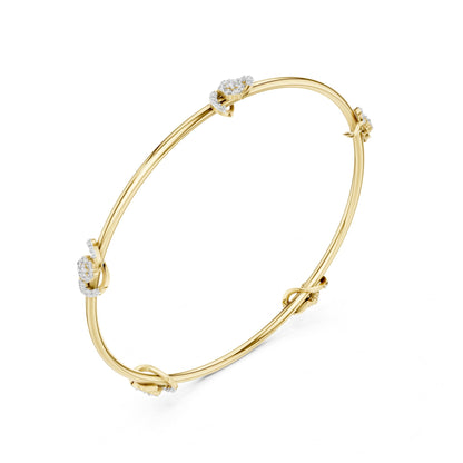 Round Bangle Lab Grown Diamond Bracelet