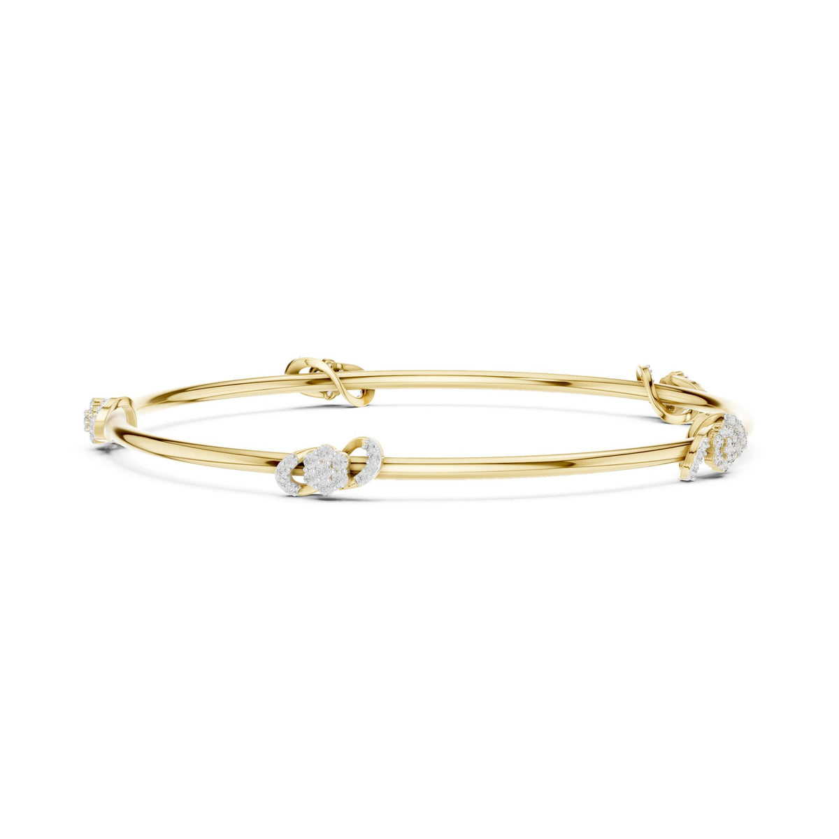Round Bangle Lab Grown Diamond Bracelet
