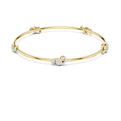 Round Bangle Lab Grown Diamond Bracelet