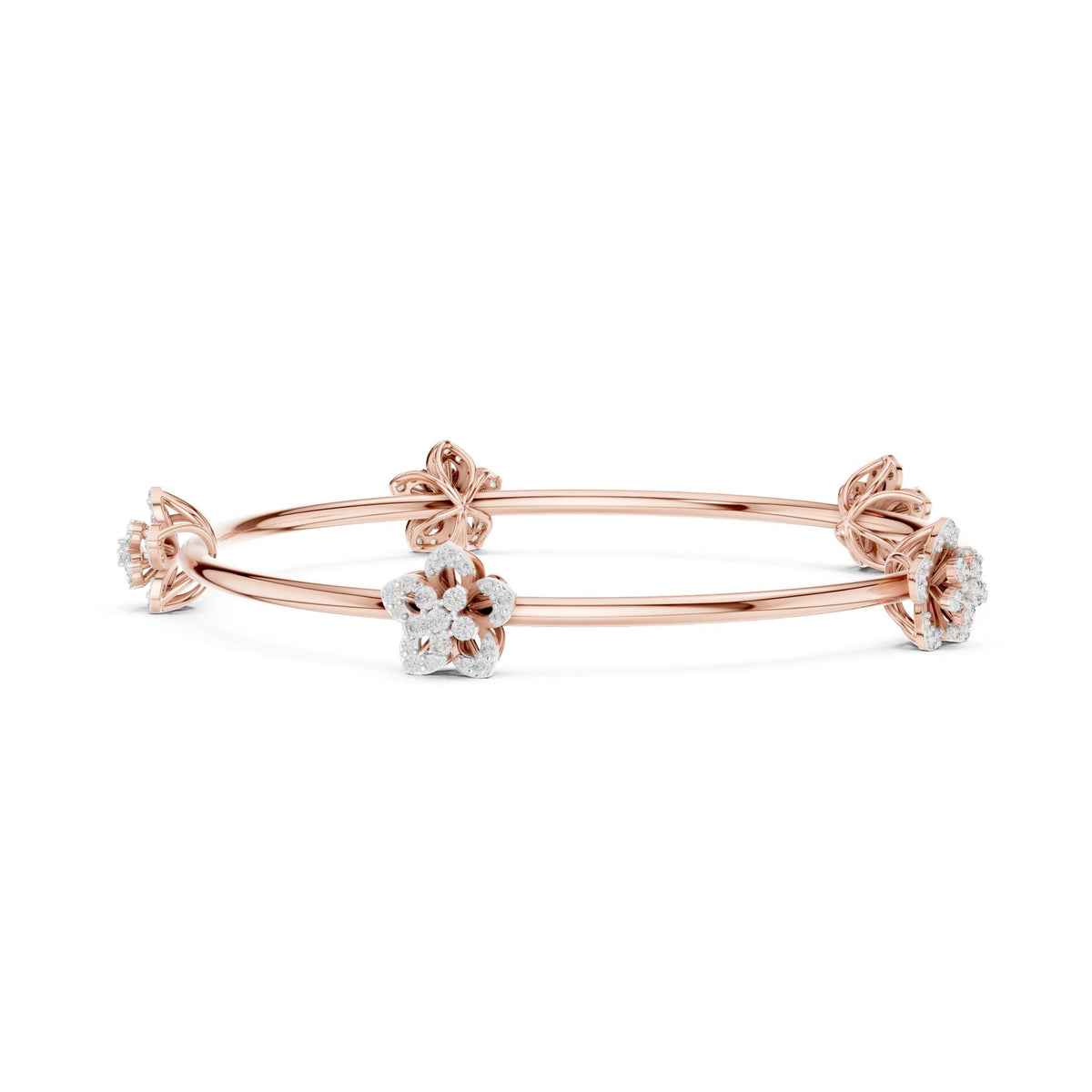Round Bangle Lab Grown Diamond Bracelet