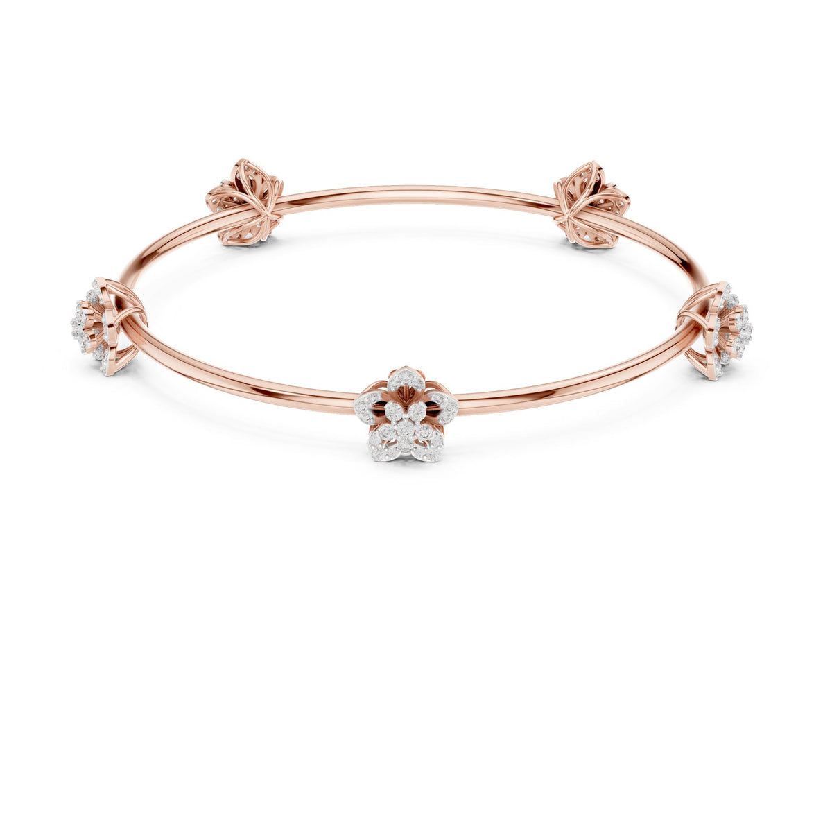 Round Bangle Lab Grown Diamond Bracelet