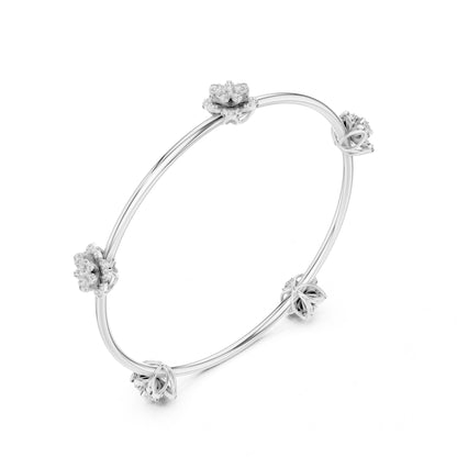 Round Bangle Lab Grown Diamond Bracelet