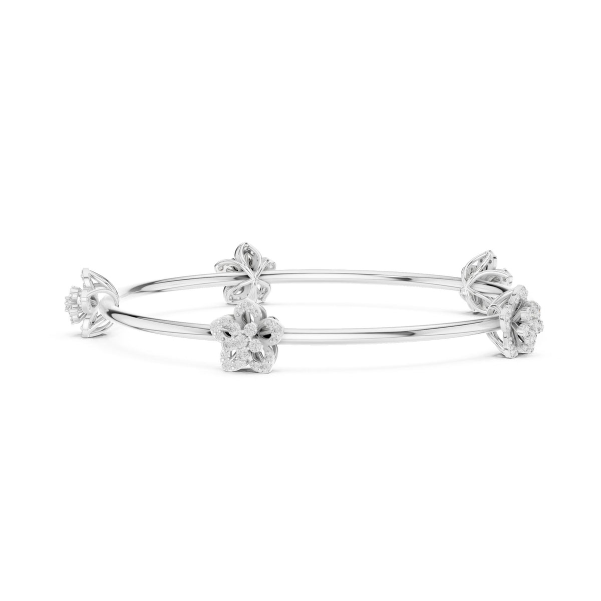 Round Bangle Lab Grown Diamond Bracelet