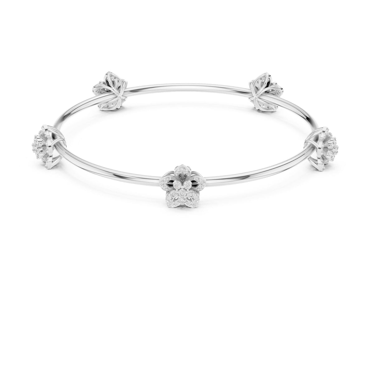 Round Bangle Lab Grown Diamond Bracelet