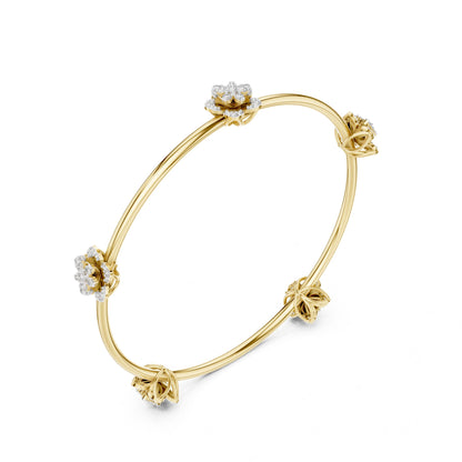 Round Bangle Lab Grown Diamond Bracelet
