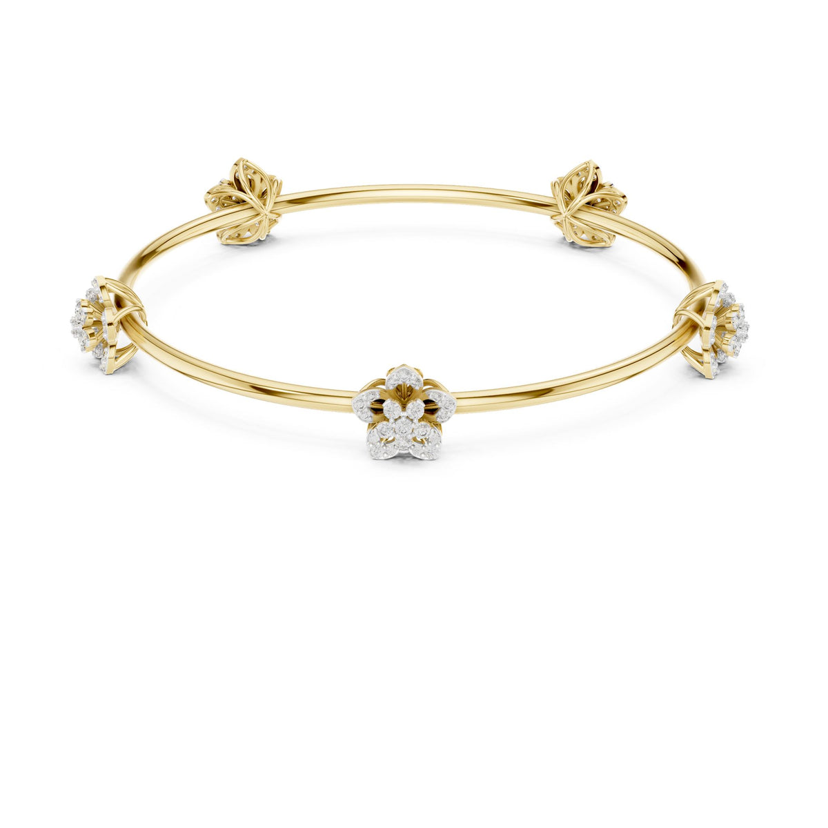 Round Bangle Lab Grown Diamond Bracelet