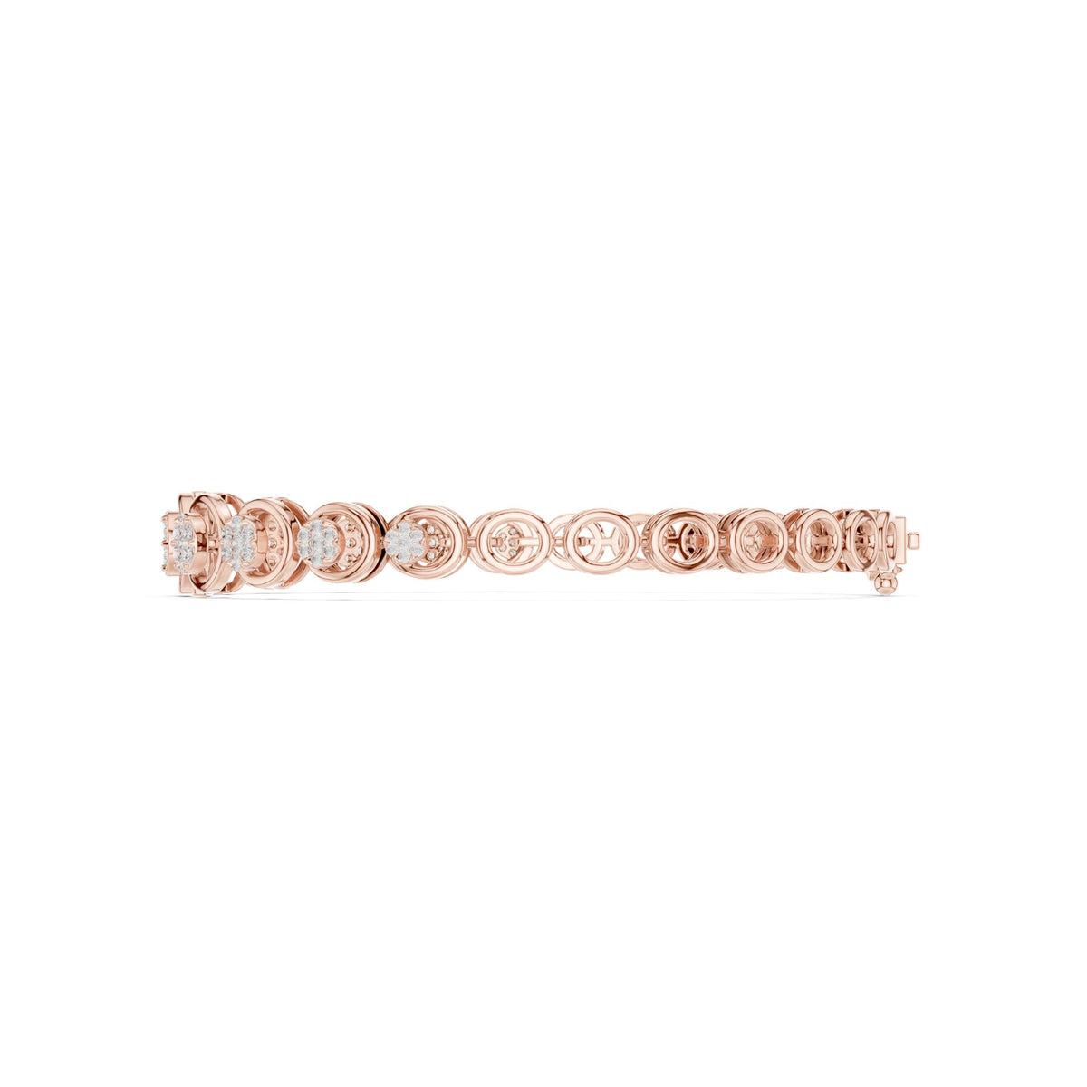 Round Link Lab Grown Diamond Bracelet