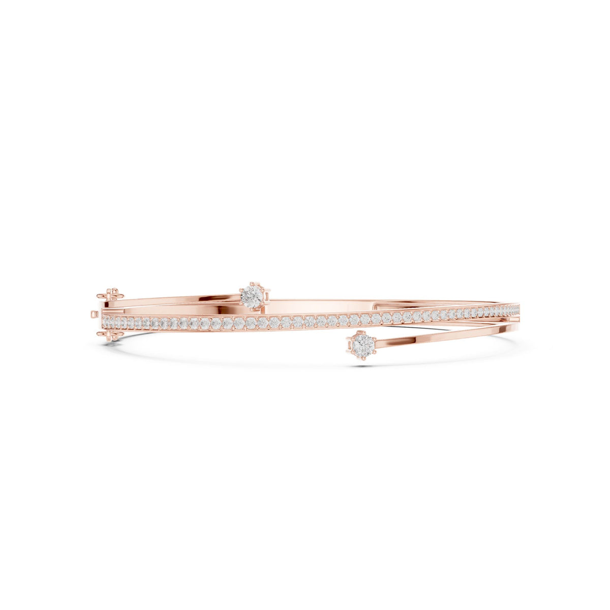 Round Bangle Lab Grown Diamond Bracelet