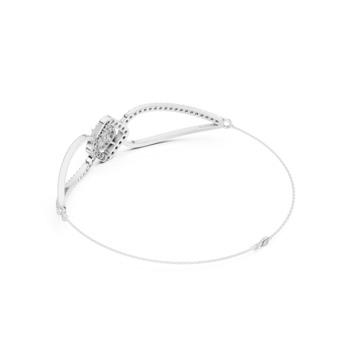 Round Bangle Lab Grown Diamond Bracelet