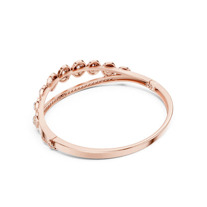 Oval Bangle Lab Grown Diamond Bracelet