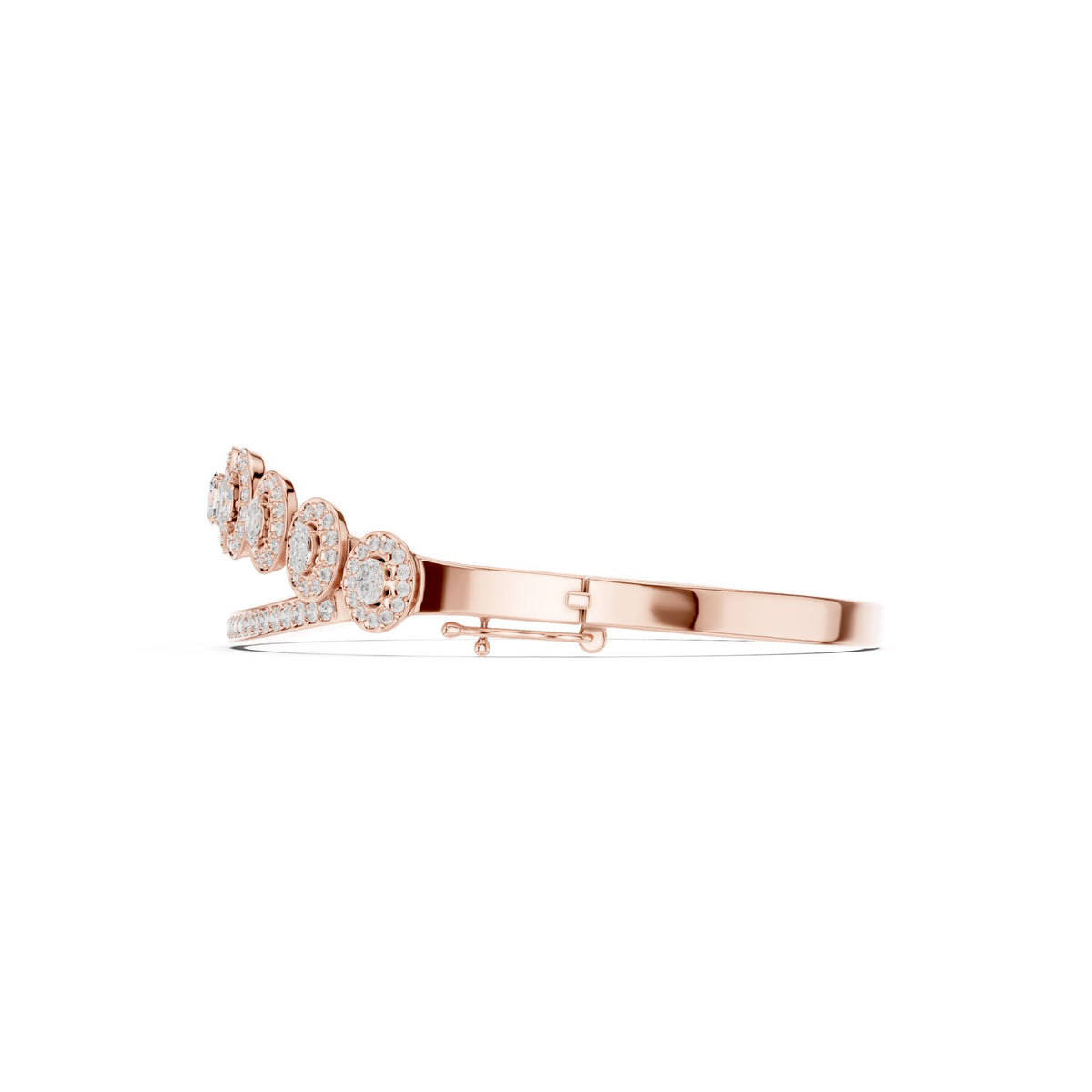 Oval Bangle Lab Grown Diamond Bracelet