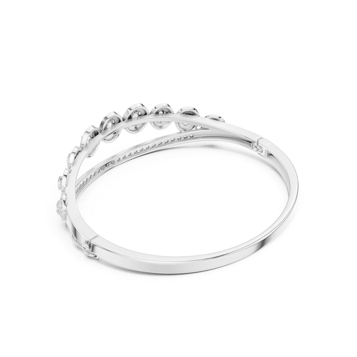 Oval Bangle Lab Grown Diamond Bracelet