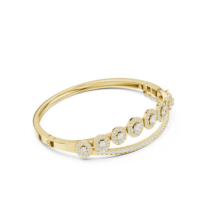 Oval Bangle Lab Grown Diamond Bracelet