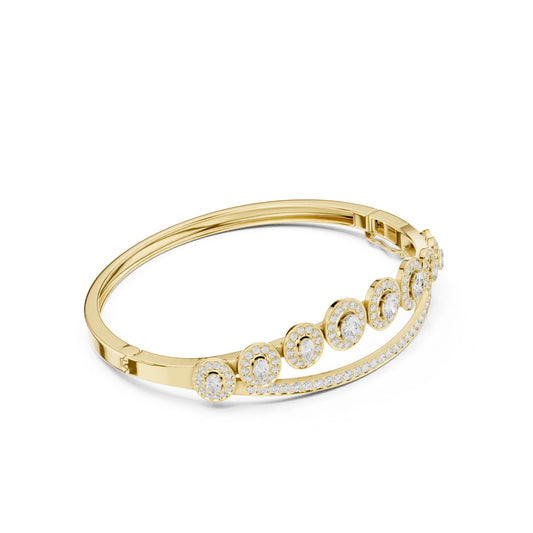 Oval Bangle Lab Grown Diamond Bracelet
