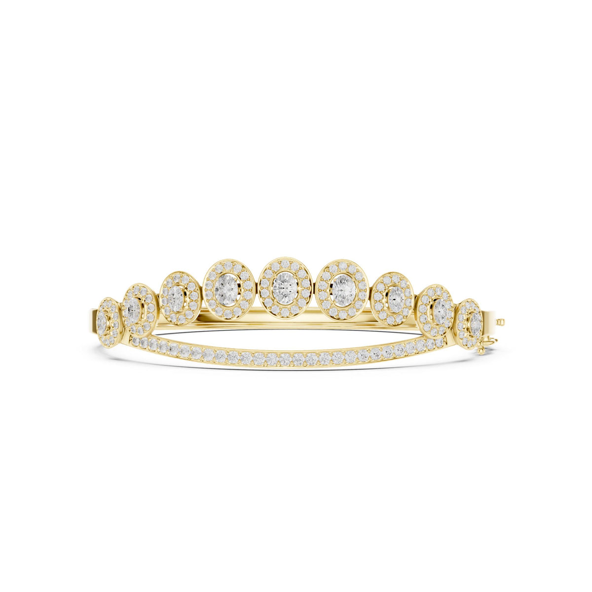 Oval Bangle Lab Grown Diamond Bracelet