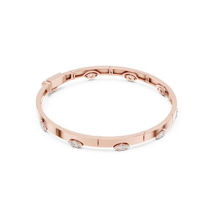 Marquise Bangle Lab Grown Diamond Bracelet