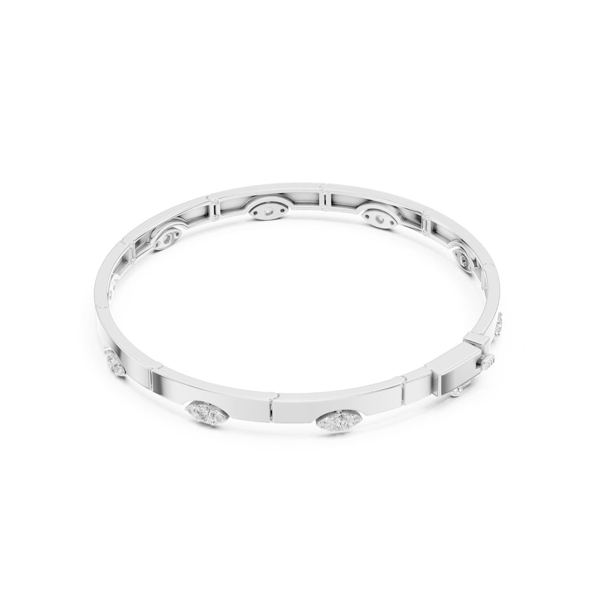 Marquise Bangle Lab Grown Diamond Bracelet