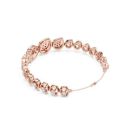 Pear Tennis Lab Grown Diamond Bracelet