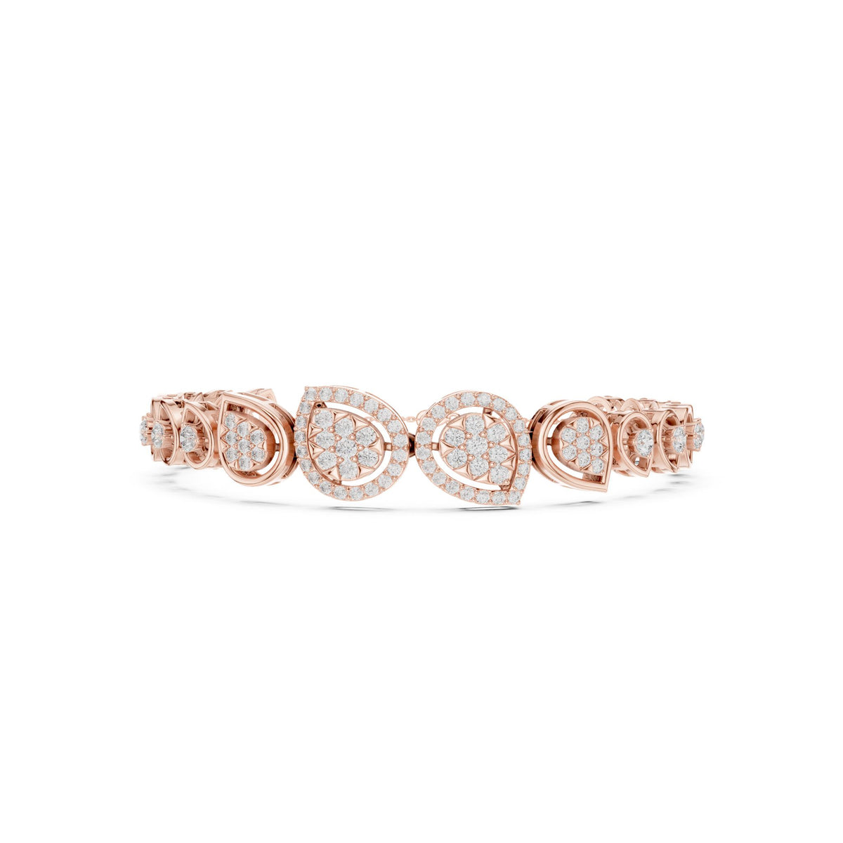 Pear Tennis Lab Grown Diamond Bracelet
