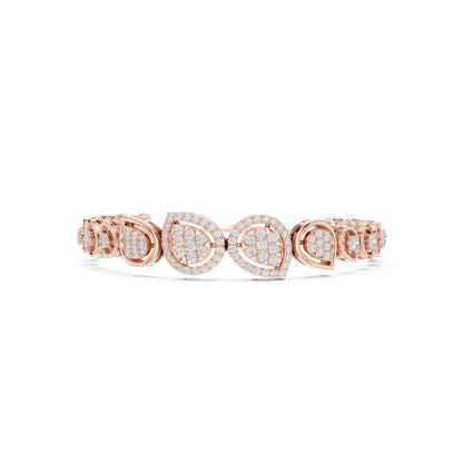 Pear Tennis Lab Grown Diamond Bracelet